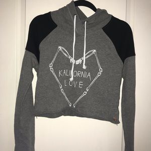 Kendall and Kylie for Pacsun cropped Sweatshirt